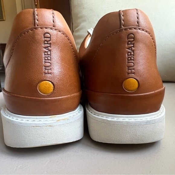 Samuel Hubbard Fast Burnished Tan Brown Leather Lace Up Sneaker Shoes Men’s 8 - Picture 12 of 16